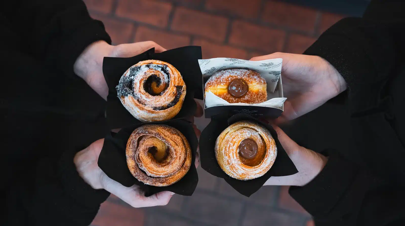 Four chocolate pastries in Bicester Village